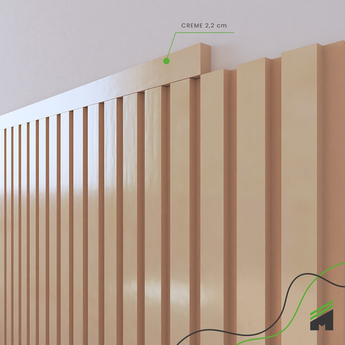 Eva Rodape Acabamento Ripado Laminado 2,5m - Play Creme