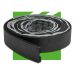 Eva Rodape Acabamento Ripado Laminado 2,5m - Urban Black-passa fio