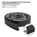 Eva Rodape Acabamento Ripado Laminado 2,5m - Urban Black-passa fio