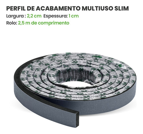 Eva Rodape Acabamento Ripado Laminado 2,5m - Urban Blue