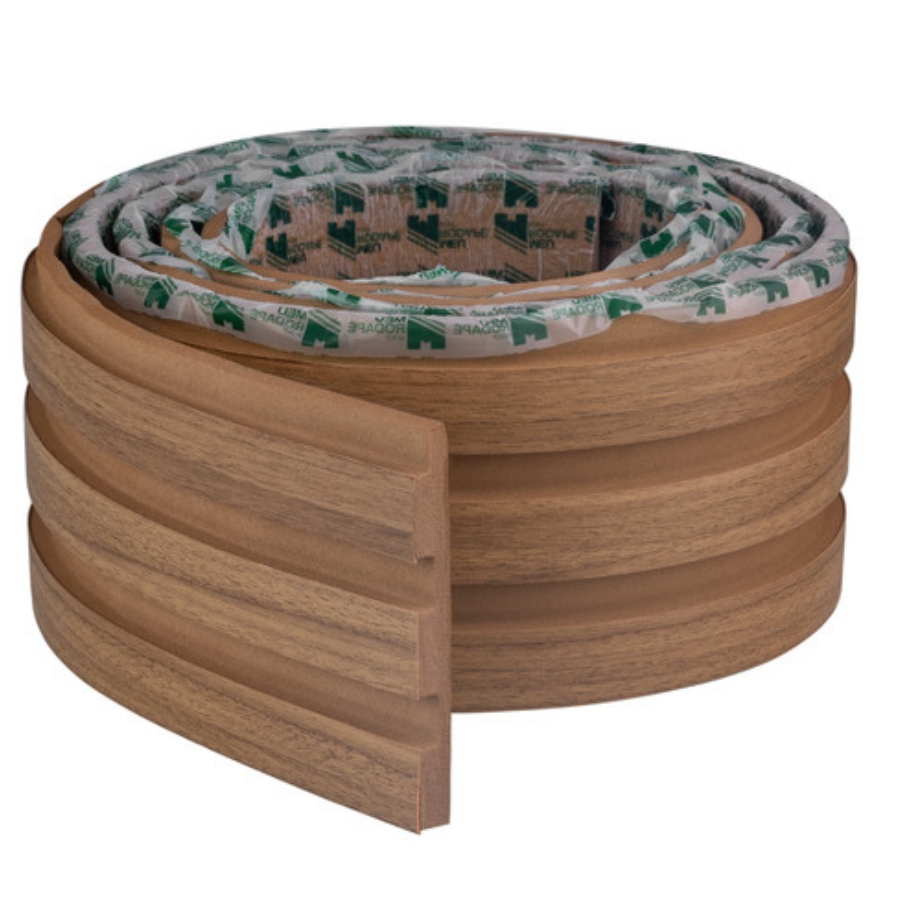 Moldura De Eva Ripado Madeto Nogueira Natural 10cm - 5 Mt