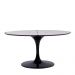 Base Mesa Saarinen Tulip Jantar Oval - Preta