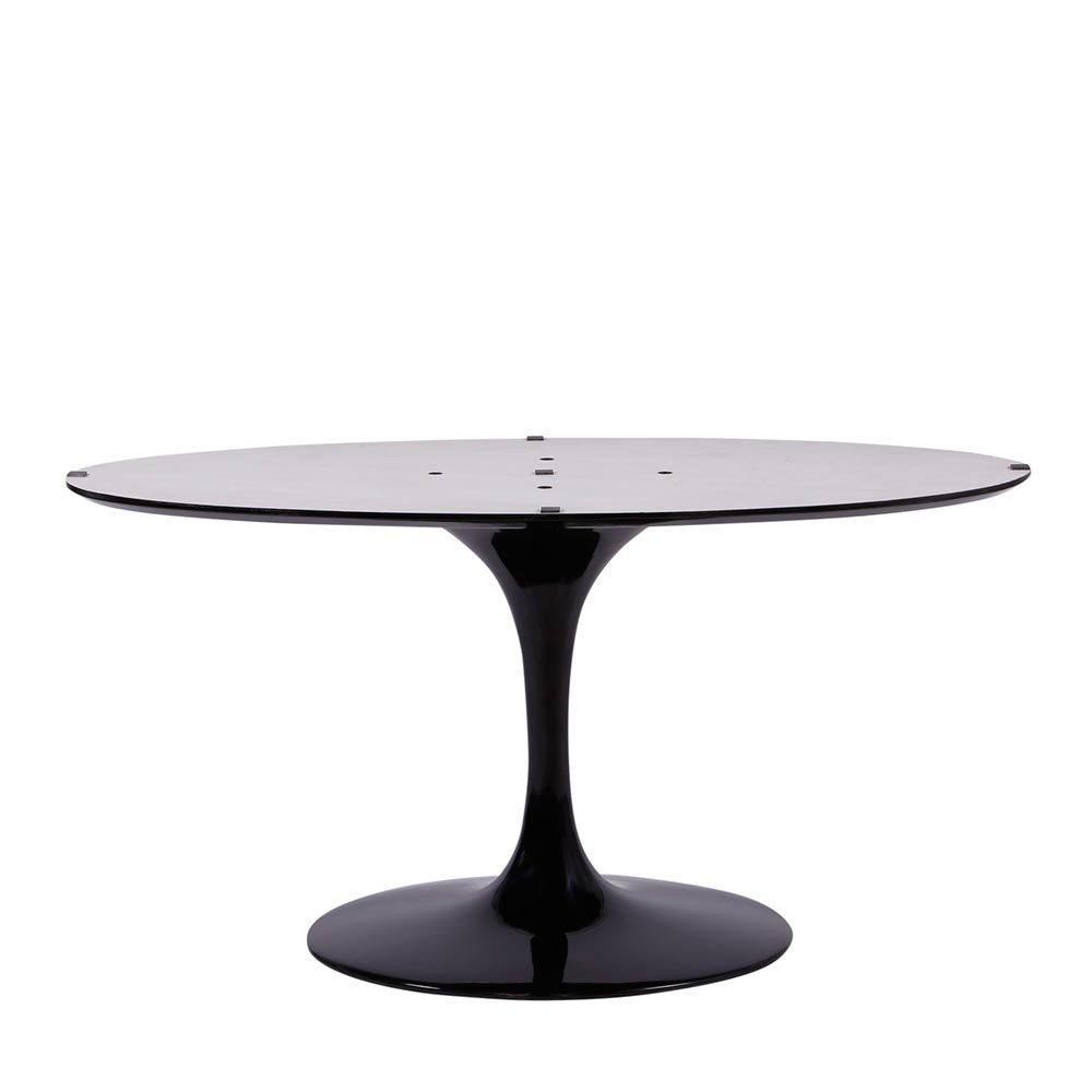 Base Mesa Saarinen Tulip Jantar Oval - Preta