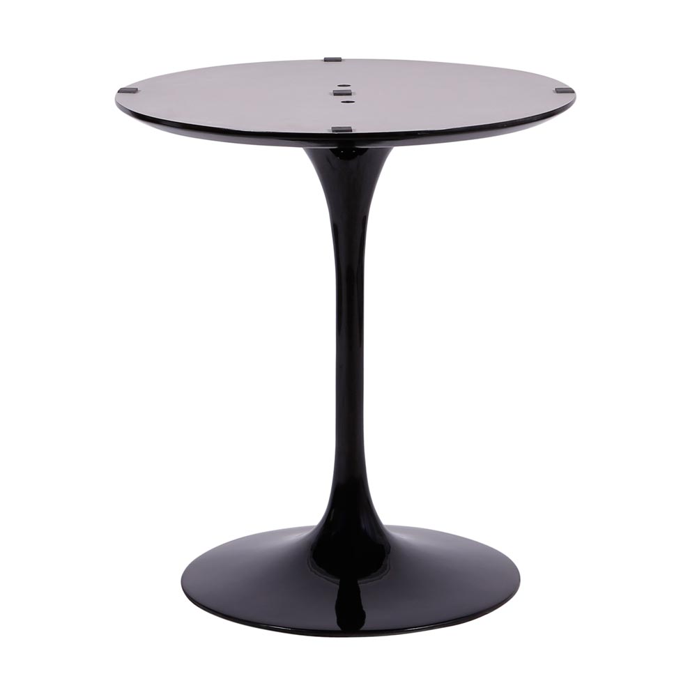 Base Mesa Saarinen Tulip Jantar Redonda Preta - 90 a 107cm