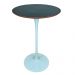 Mesa Saarinen Bistrô Fórmica Preta 70cm - Base Branca