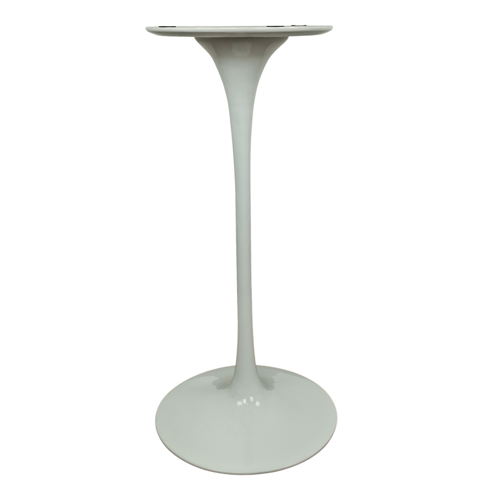 Mesa Saarinen Bistrô Fórmica Preta 70cm - Base Branca