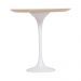 Mesa Saarinen Lateral Imbuia 51cm - Base Branca