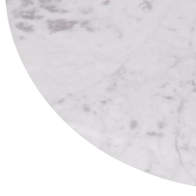 Mesa Saarinen Oval Carrara 120x80cm - Base Branca