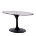 Mesa Saarinen Oval Espirito Santo 135x90cm - Base Preta
