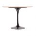 Mesa Saarinen Redonda Imbuia 100cm - Base Preta