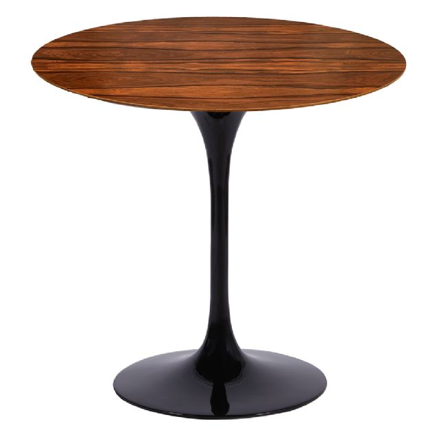 Mesa Saarinen Redonda Pau Ferro 150cm - Base Preta