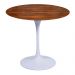 Mesa Saarinen Redonda Pau Ferro 90cm - Base Branca
