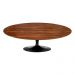 Mesa de Centro Saarinen 46cm Oval Pau Ferro 135x90cm - Base Preta