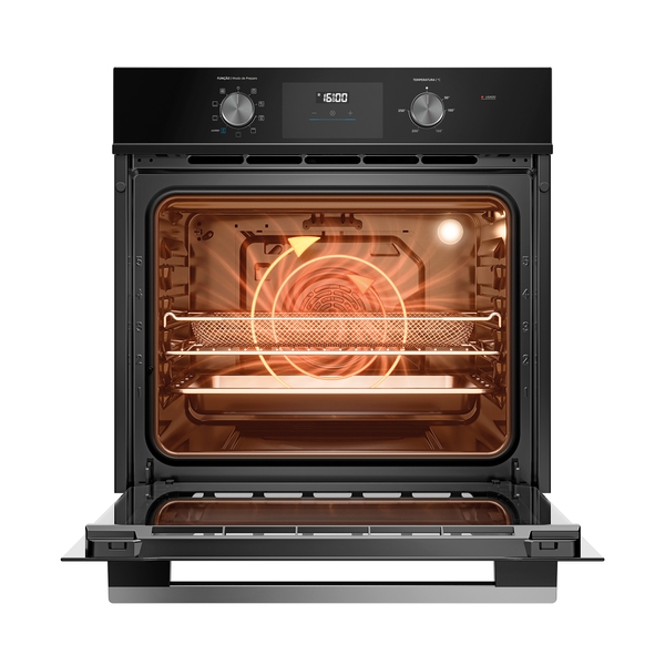 Forno Elétrico de Embutir 80L Midea com Grill Timer e Função Airfryer TSD80P2 Preto 220V