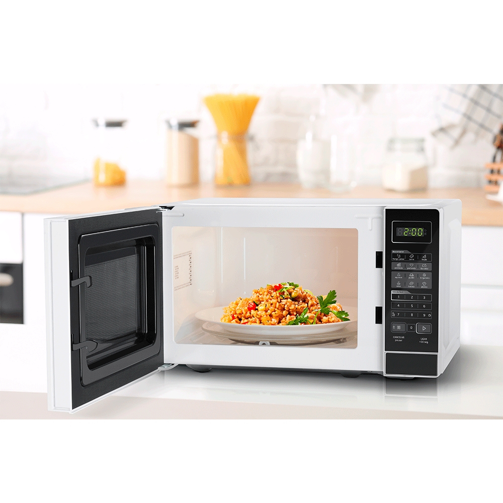 Micro-ondas Midea 20 Litros MRAS, Branco/Preto
