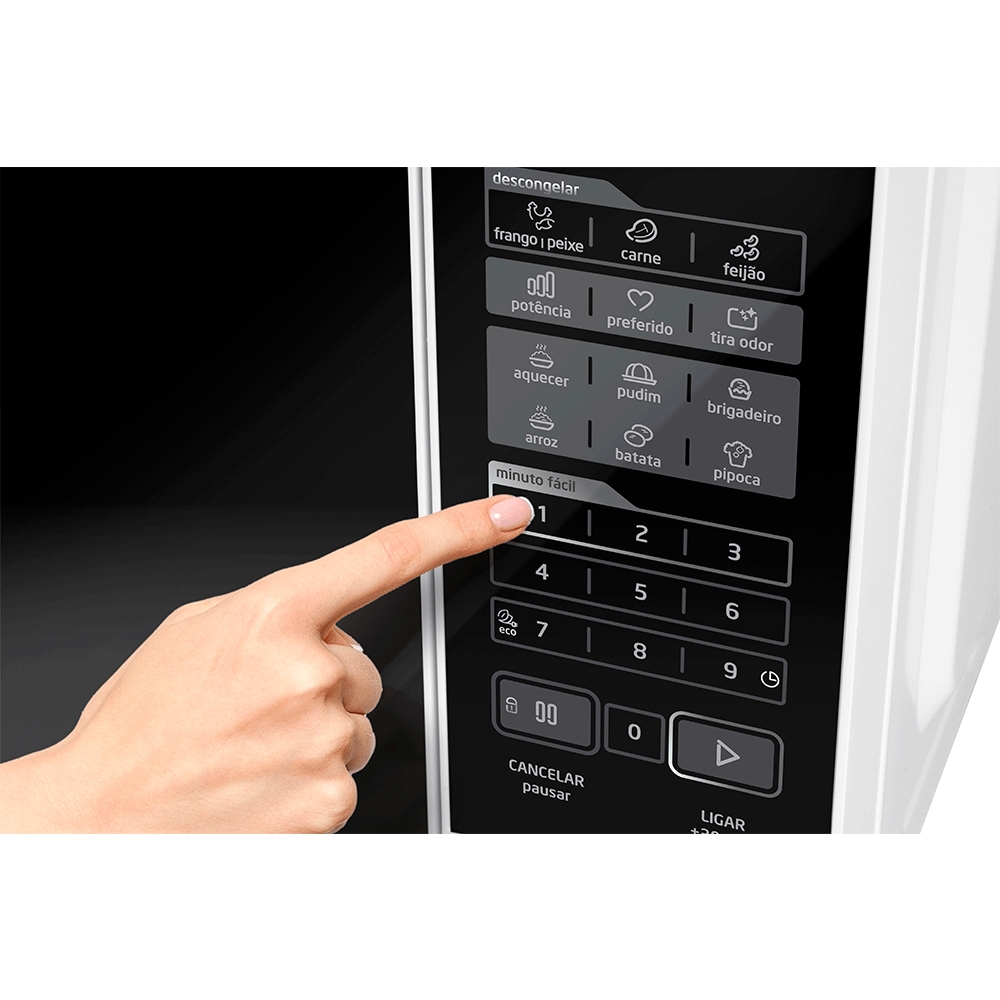 Micro-ondas Midea 20 Litros MRAS, Branco/Preto