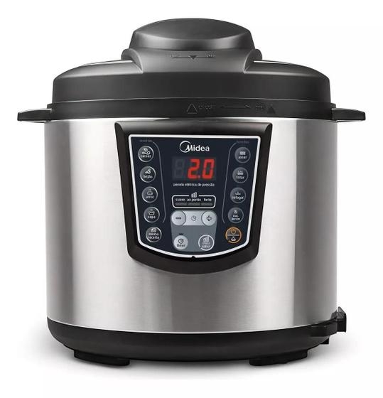 Panela de Pressão Elétrica Midea 6L Digital Inox 220v