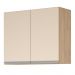 ARMARIO AEREO 2 PORTAS MILLA AMENDOA OFF WHITE PUXADOR ALUMINIO