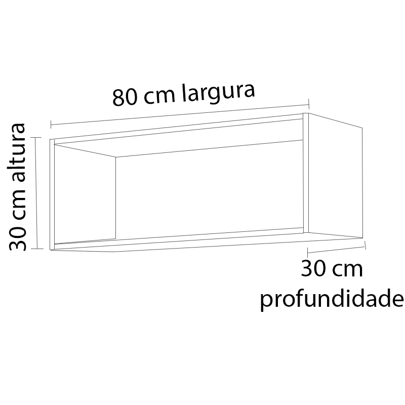 ARMARIO AEREO BASCULANTE PARA GELADEIRA MILLA BRANCO PUXADOR ALUMINIO