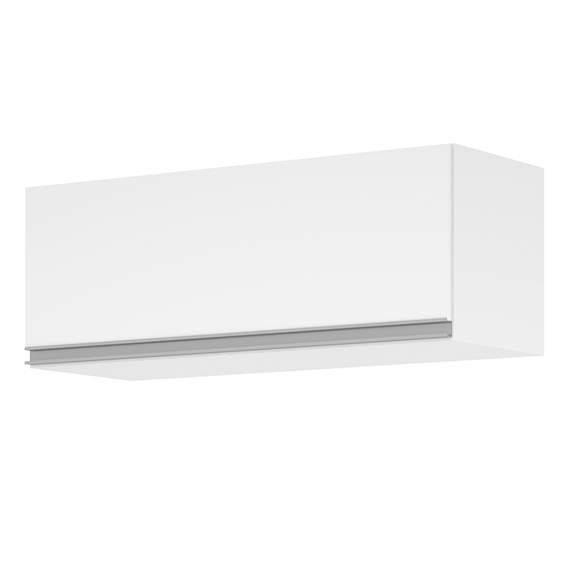 ARMARIO AEREO BASCULANTE PARA GELADEIRA MILLA BRANCO PUXADOR ALUMINIO