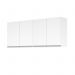 ARMARIO AEREO MODULADO 4 PORTAS MILLA BRANCO PUXADOR ALUMINIO