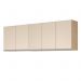 ARMARIO AEREO MODULADO 5 PORTAS MILLA AMENDOA OFF WHITE PUXADOR ALUMINIO