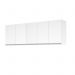 ARMARIO AEREO MODULADO 5 PORTAS MILLA BRANCO PUXADOR ALUMINIO
