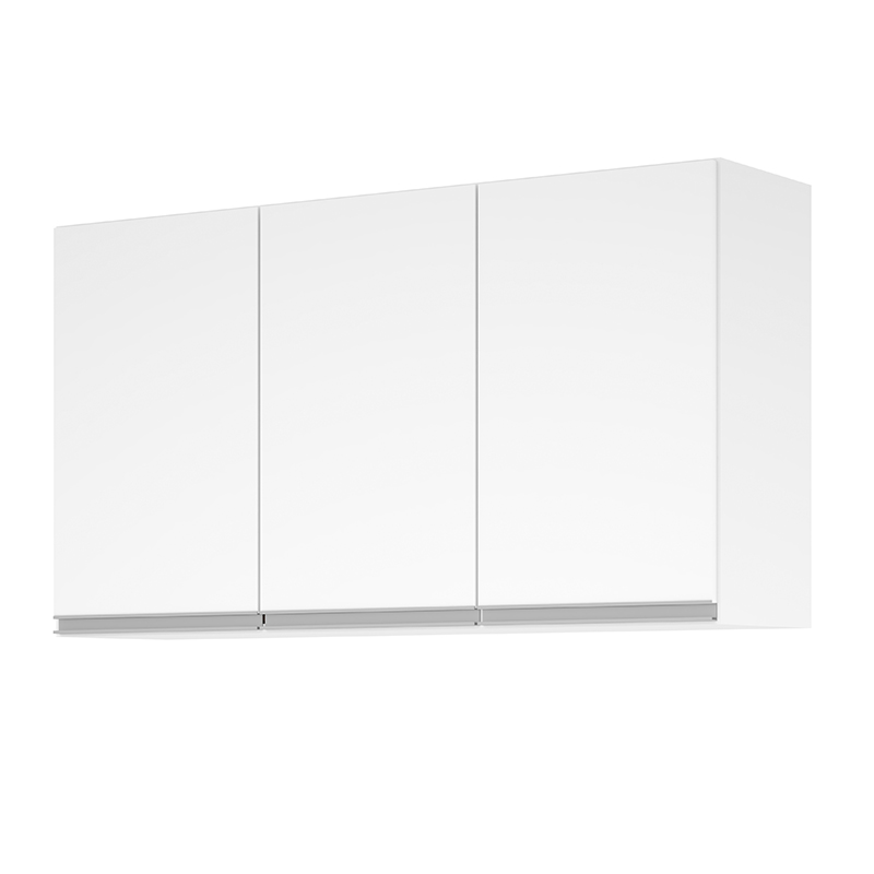 ARMARIO AEREO MODULADO 5 PORTAS MILLA BRANCO PUXADOR ALUMINIO