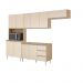COZINHA MODULADA MILLA 4 PEÇAS AMENDOA OFF WHITE PUXADOR ALUMINIO II