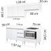 COZINHA MODULADA MILLA 4 PEÇAS BRANCO  PUXADOR ALUMINIO