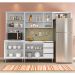 COZINHA MODULADA MILLA 4 PEÇAS BRANCO PUXADOR ALUMINIO II