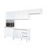 COZINHA MODULADA MILLA 4 PEÇAS BRANCO PUXADOR ALUMINIO II