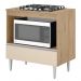 COZINHA MODULADA MILLA 5 PEÇAS AMENDOA OFF WHITE PUXADOR ALUMINIO