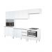 COZINHA MODULADA MILLA 5 PEÇAS BRANCO PUXADOR ALUMINIO