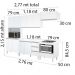 COZINHA MODULADA MILLA 5 PEÇAS BRANCO PUXADOR ALUMINIO