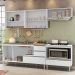 COZINHA MODULADA MILLA 5 PEÇAS BRANCO PUXADOR ALUMINIO II