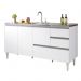 COZINHA MODULADA MILLA 5 PEÇAS BRANCO PUXADOR ALUMINIO II