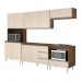 COZINHA MODULADA MILLA 5 PEÇAS CASTANHO OFF WHITE PUXADOR ALUMINIO
