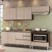 COZINHA MODULADA MILLA 5 PEÇAS CASTANHO OFF WHITE PUXADOR ALUMINIO II