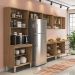 COZINHA MODULADA MILLA 6 PEÇAS AMENDOA OFF WHITE PUXADOR ALUMINIO