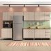 COZINHA MODULADA MILLA 6 PEÇAS AMENDOA OFF WHITE PUXADOR ALUMINIO II