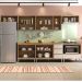 COZINHA MODULADA MILLA 7 PEÇAS AMENDOA OFF WHITE PUXADOR ALUMINIO