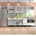 COZINHA MODULADA MILLA 7 PEÇAS BRANCO PUXADOR ALUMINIO