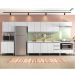 COZINHA MODULADA MILLA 8 PEÇAS BRANCO PUXADOR ALUMINIO