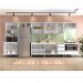 COZINHA MODULADA MILLA 8 PEÇAS BRANCO PUXADOR ALUMINIO