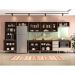 COZINHA MODULADA MILLA 8 PEÇAS CASTANHO OFF WHITE PUXADOR ALUMINIO
