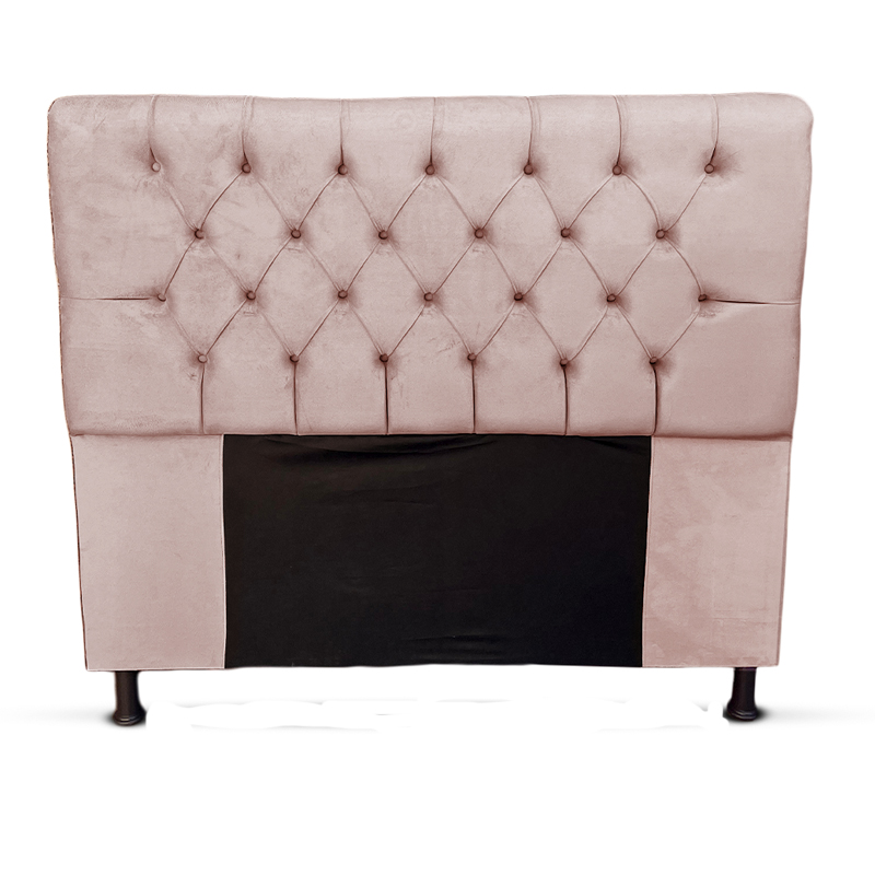 Cabeceira Carla Capitone para Cama Box Casal 160 CM Suede Rose