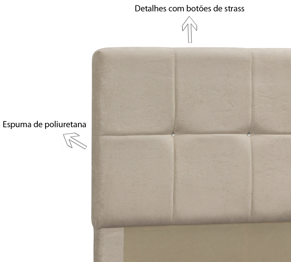 Cabeceira Casal Vênus Bege
