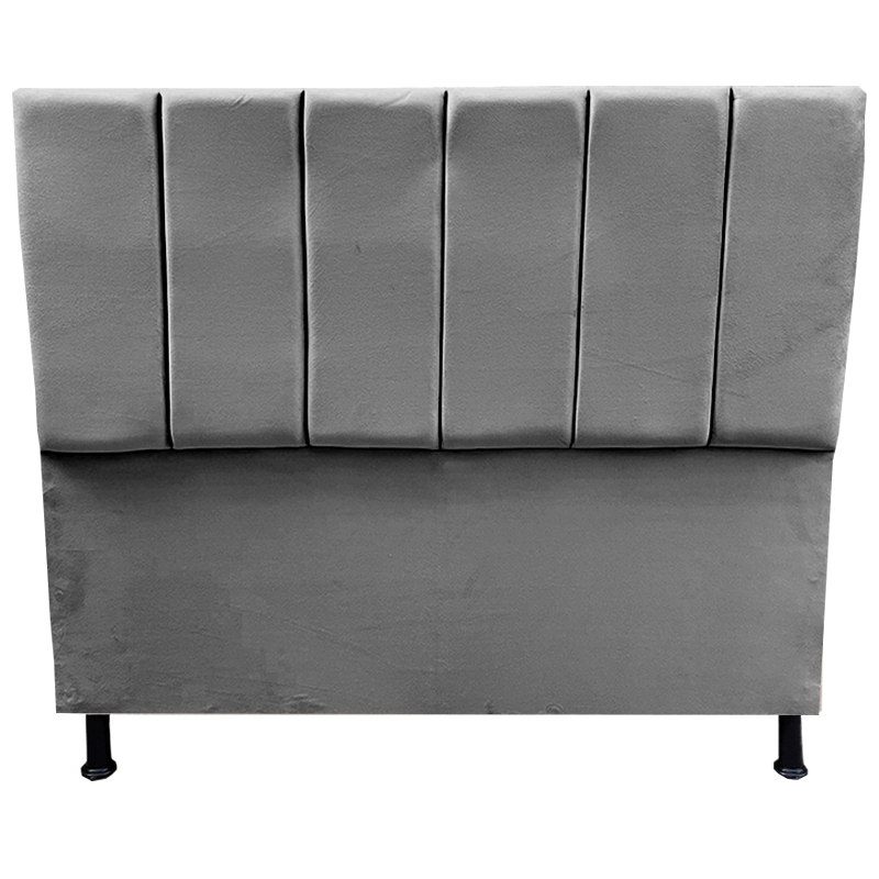 Cabeceira Giovana para Cama Box Casal 140 CM Suede Cinza