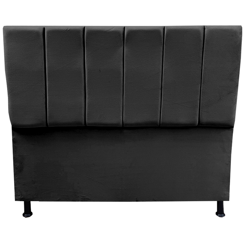 Cabeceira Giovana para Cama Box Casal 140 CM Suede Preto